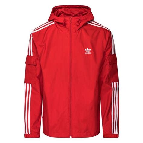 windbreaker jacke rot weiß adidas|adidas windproof jacket.